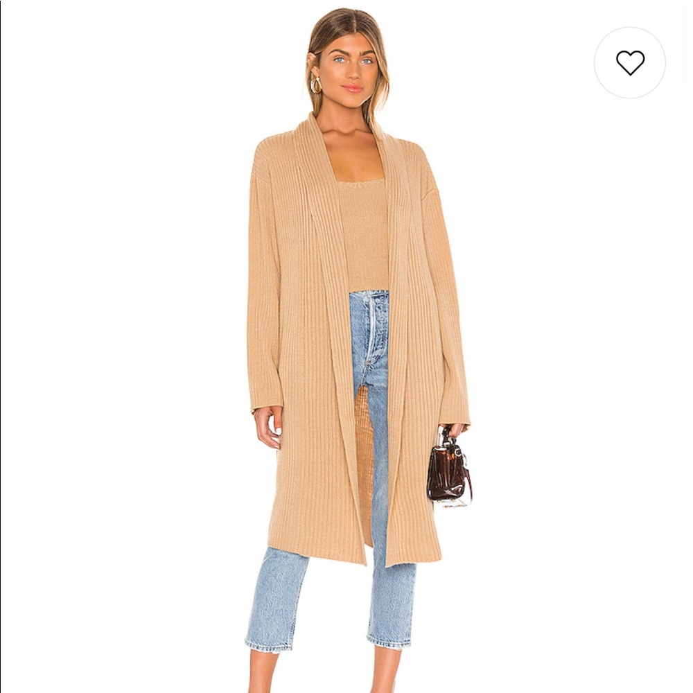 REVOLVE tan sweater cardigan - Picture 4 of 5